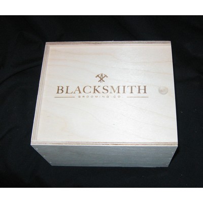 Wooden Box with Sliding Lid - 5.5" x 5.5" x 3" ID - Custom engraving -Birch