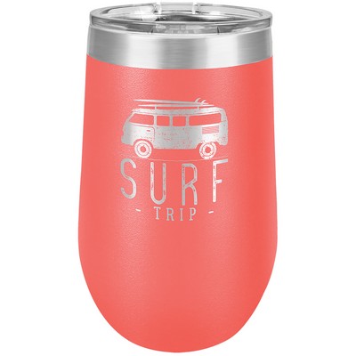 16 Oz. Coral Polar Camel Stemless Tumbler