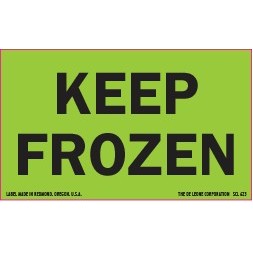 Keep Frozen Matte Paper Labels - 3" x 5"