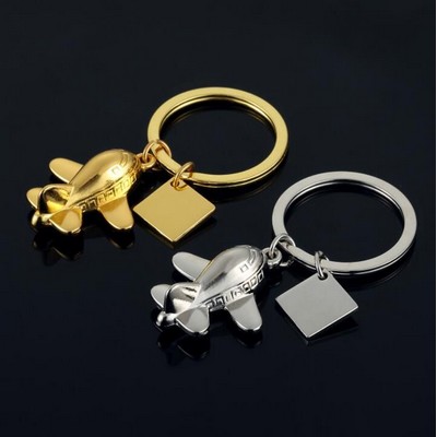 Metal Aircraft Plane Keychain