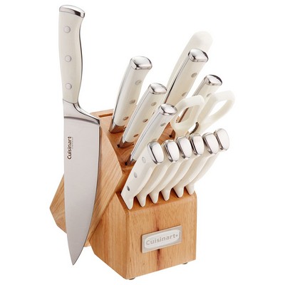 Cuisinart Classic Forged Triple Rivet, 15 Piece Set, White