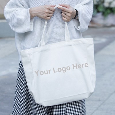 Reusable 12 Oz. Cotton Canvas Tote Bag