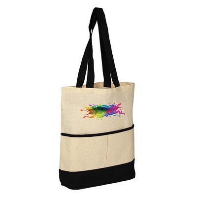 Lightweight Accent Color Tote - Full Color Transfer (14.5" x 17" x 3")