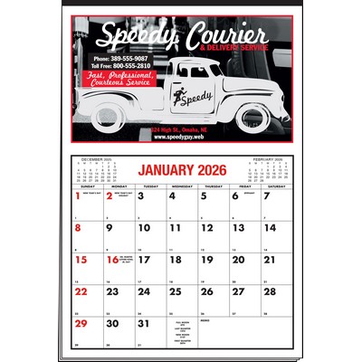 Just Write Multi-Sheet 4-Color Red/Black Calendar