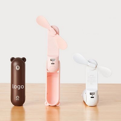 3 IN 1 Handheld Fan, Mini Hand Fan, Portable Small Pocket Fan, USB Rechargeable Fan with Power Bank,