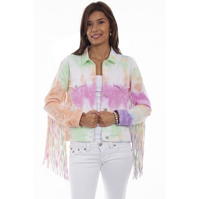 Tie Dye Jacket w/Fringe