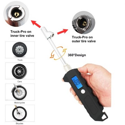 230 PSI Heavy Duty Dual Head Digital Tire Pressure Gauge