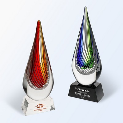 Color Swirl Teardrop Award