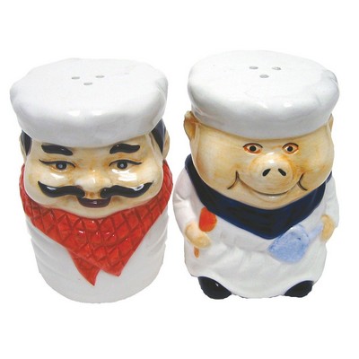 Custom Ceramic Chef Duo Salt & Pepper Shakers