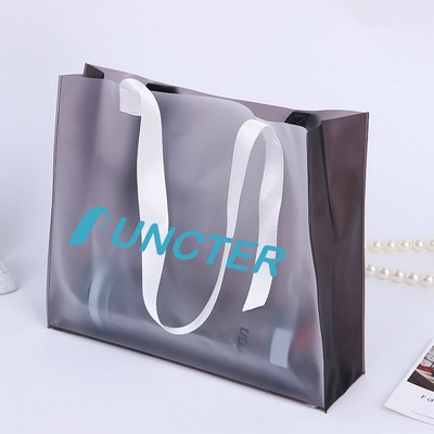 13.79 X11.43 Inch Clear & Frosted PVC Tote Bag for Shopping