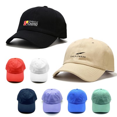 6 Panel Embroidered Cap w/Tuck & Slide Strap