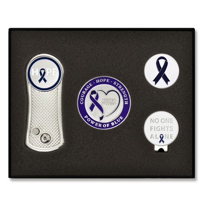 Blue Awareness Ribbon 6-PC Golf Gift Set