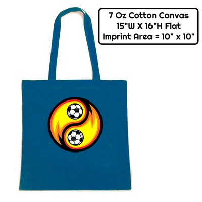 Sublimation 7 oz Poly Canvas Tote Bag - 15" x 16" x 26"Handle