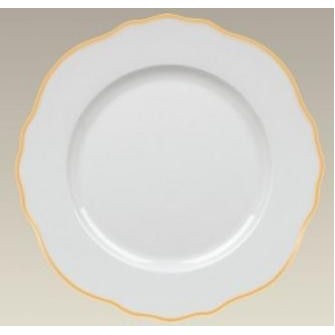 8.5'' Scalloped Rim Plate w/Gold Trim