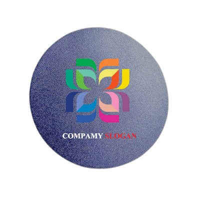 3.9inch Round PU Leather Coaster