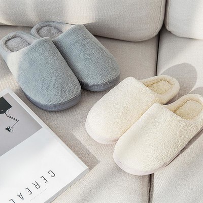 Solid Color Wool Slippers