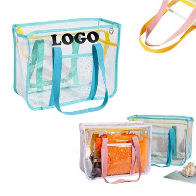 Transparent PVC Tote for Beach