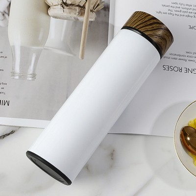 Wholesale Stainless Steel Water Bottle with Wood-grain Lid