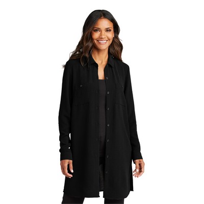 Port Authority® Ladies Textured Crepe Long Tunic