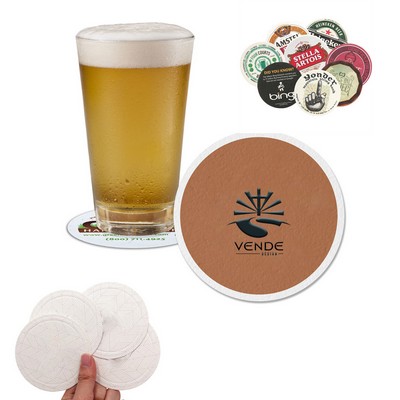 3.5" Round Disposable Paper Coaster