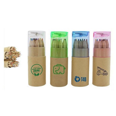 Customed Promotion Colored Pencil In Recycled Tube