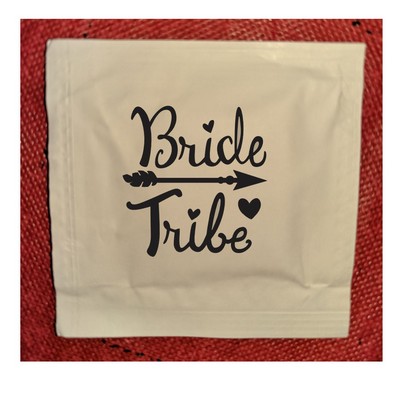 Stock "Bride Tribe" Moist Towelettes (Pack of 50)