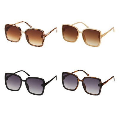 Rose Oversized Women's Sunglasses w/Square Lens