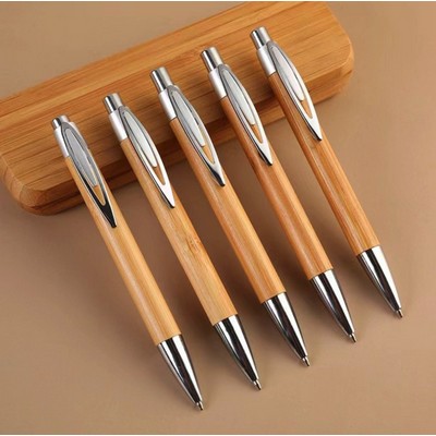 Retractable Bamboo Pen