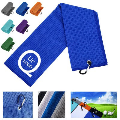 11.81 X 19.69 Inch Golf Towel W/ Carabiner