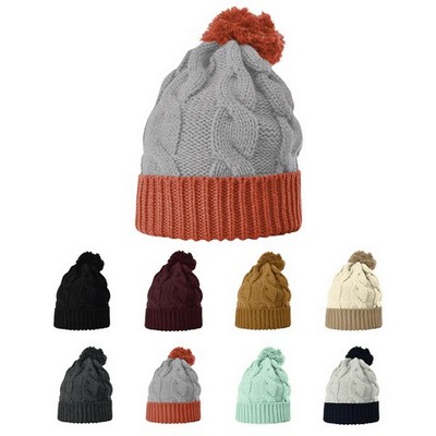 Richardson® Chunk Twist Beanie w/Pom