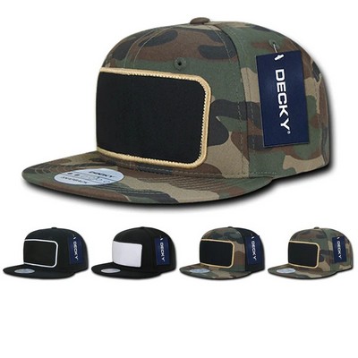 Decky Patch Snapback Hats w/Flat Bill (Lot of 6)