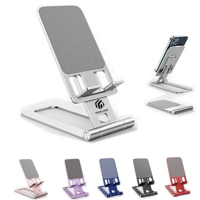 Metal foldable retractable thin desktop mobile phone stand