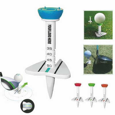 Adjustable Height Golf Tees with Visual Guide