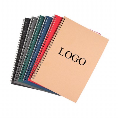 Office Business Meeting Kraft Paper Cover A5 100 pages 50 Sheets Coil Notebook