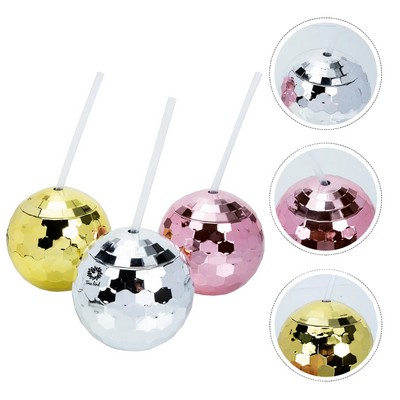 20 Oz. Disco Ball Cup with Straw