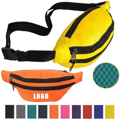 Fanny Pack With 3 zipper Waist Running Sports Bag