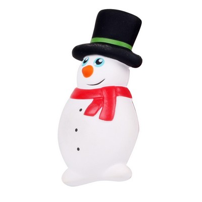 Foam Slow Rebound Snowman Wearing a Hat Stress Ball