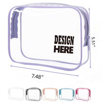 Toiletry Bag with Zipper with Zipper Water-resistant Clear Cosmetic Bag Travel Size Toiletries