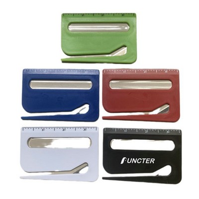 3 In 1 Envelope Opener Letter Slitter Magnifying Glass Ruler Multi-functional Tool