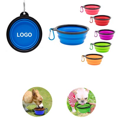 Collapsible Pet Bowl With Carabiner Moq50