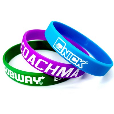 1/2" Wide Custom Silicone Wristband