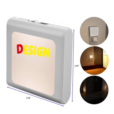 Plug in Dimmable Led Night Light with Auto Dusk to Dawn Sensor Soft Warm White Nightlight