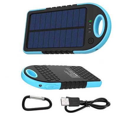 5000mAh Waterproof Solar Power Bank