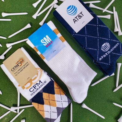 Dress Golf Socks - Tee Off in Elegance - American Made