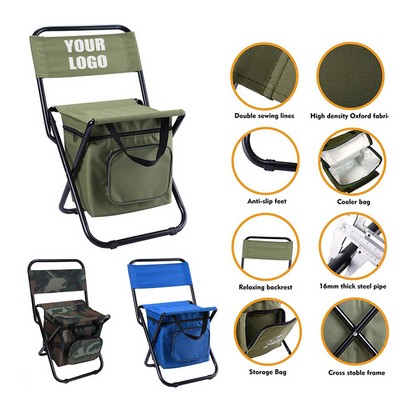 Outdoor Folding Cooler Bag Fishing Chair