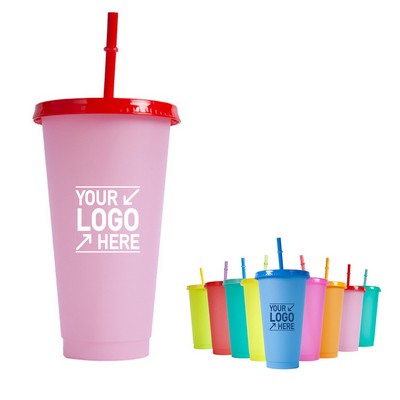 16Oz Mood Color Changing Cup with Lid and Straw