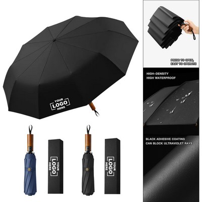 Automatic Business Umbrella with Wooden Handle