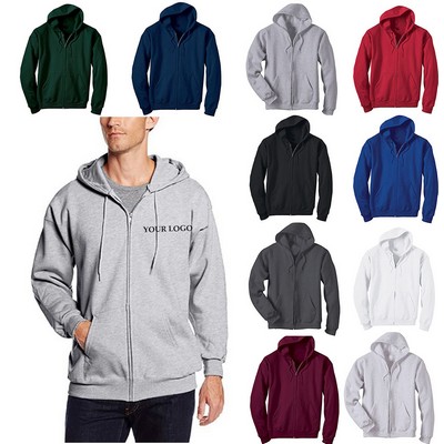 Men's Cotton Zip Up Hoodie Sweatshirt.