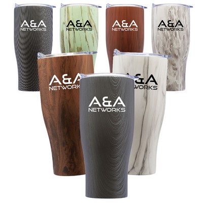 Stainless Steel Insulated Tumblers with Clear Lids - 27 oz