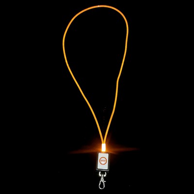 LED Light Up Alternative Polyester Lanyard w/Metal Swivel Clasp